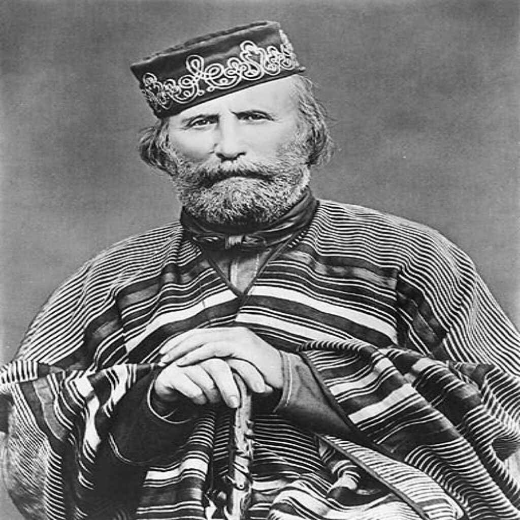 Giuseppe Garibaldi, hero of Italy in Sardinia